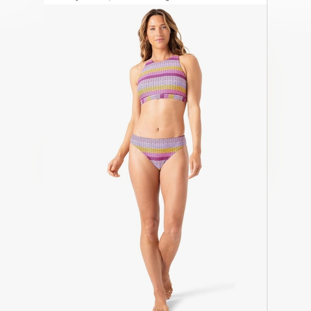 Spyder Striped Bikini Set Berry Stripe XL NWT